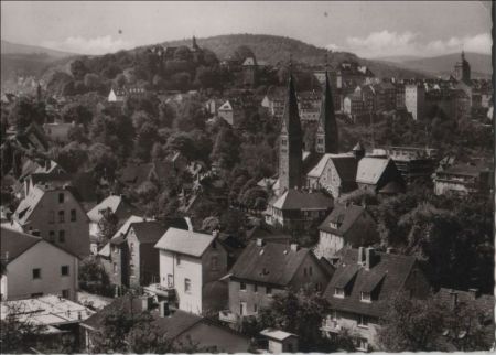 Siegen - Blick zum oberen Schloß - ca. 1960 Siegen - Blick zum oberen Schloß - ca. 1960