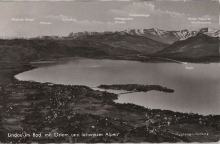 Lindau - mit Österreichischen und Schweizer Alpen - 1956 Lindau - mit Österreichischen und Schweizer Alpen - 1956