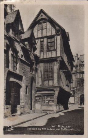 Frankreich - Rouen - Maison du XV siezle - ca. 1955 Frankreich - Rouen - Maison du XV siezle - ca. 1955