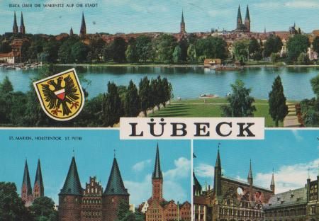 Lübeck u.a. Blick auf Stadt - 1967 Lübeck u.a. Blick auf Stadt - 1967