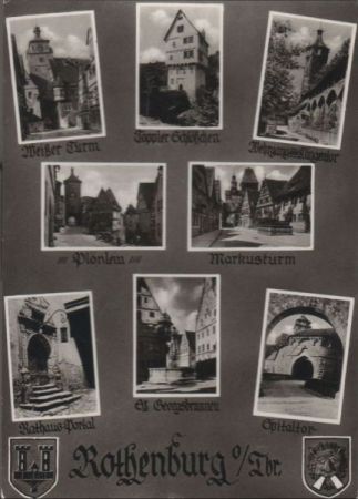 Rothenburg - u.a. Wehrgang am Klingentor - 1963 Rothenburg - u.a. Wehrgang am Klingentor - 1963