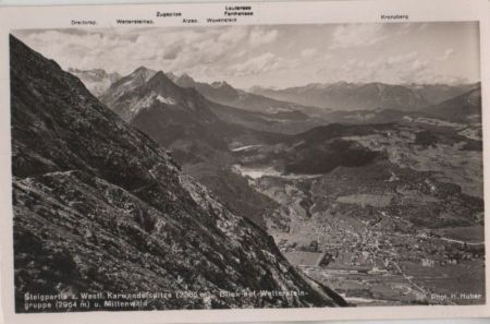 Mittenwald - Steigpartie z. Westl. Karwendelspitze - ca. 1950 Mittenwald - Steigpartie z. Westl. Karwendelspitze - ca. 1950