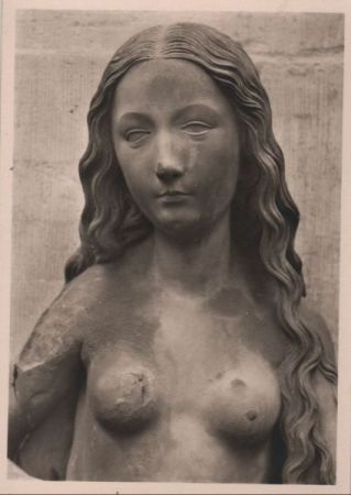 Würzburg - Marienkapelle, Eva vom Südportal - ca. 1950 Würzburg - Marienkapelle, Eva vom Südportal - ca. 1950