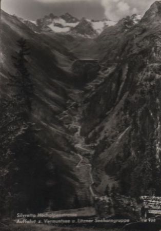 Österreich - Silvrettastraße - Auffahrt zum Vermuntsee - 1955 Österreich - Silvrettastraße - Auffahrt zum Vermuntsee - 1955