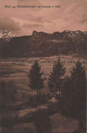 Oberammergau - mit Rotspitze und Kofel - ca. 1935 Oberammergau - mit Rotspitze und Kofel - ca. 1935