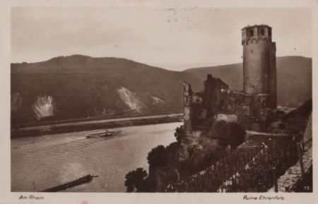 Rüdesheim, Ruine Ehrenfels - ca. 1940 Rüdesheim, Ruine Ehrenfels - ca. 1940