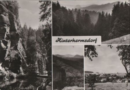 Sebnitz-Hinterhermsdorf - u.a. Teilansicht - ca. 1980 Sebnitz-Hinterhermsdorf - u.a. Teilansicht - ca. 1980