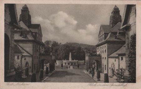 Bad Nauheim - Blick in den Sprudelhof - ca. 1950 Bad Nauheim - Blick in den Sprudelhof - ca. 1950