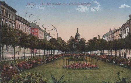 Mainz am Rhein - Mainz - Kaiserstraße mit Christuskirche - 1915 Mainz am Rhein - Mainz - Kaiserstraße mit Christuskirche - 1915