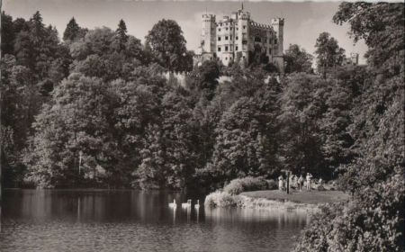Schwangau, Hohenschwangau - mit Alpsee - 1957 Schwangau, Hohenschwangau - mit Alpsee - 1957