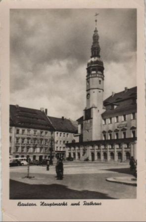 Bautzen - Hauptmarkt und Rathaus - 1960 Bautzen - Hauptmarkt und Rathaus - 1960