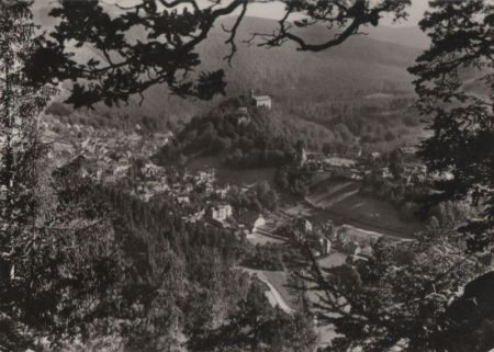 Schwarzburg - Blick vom Trippstein - 1979 Schwarzburg - Blick vom Trippstein - 1979