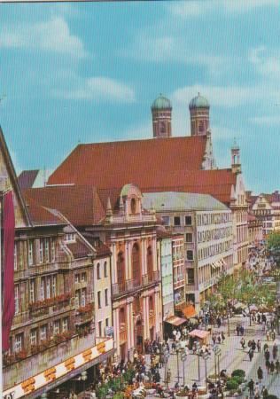Blick in Fußgängerzone München - ca. 1985 Blick in Fußgängerzone München - ca. 1985