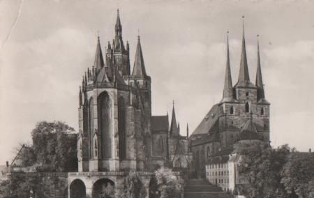 Erfurt - Dom und Severikirche - 1957 Erfurt - Dom und Severikirche - 1957