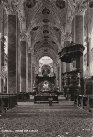 Österreich - Mariazell - Inneres der Basilika - ca. 1965 Österreich - Mariazell - Inneres der Basilika - ca. 1965