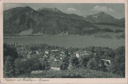 Tegernsee - mit Hirschberg und Kampen - ca. 1950 Tegernsee - mit Hirschberg und Kampen - ca. 1950