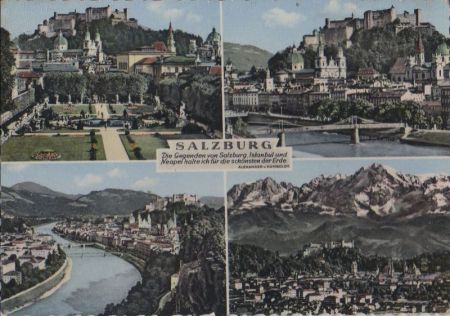 Österreich - Salzburg - mit 4 Bildern - ca. 1970 Österreich - Salzburg - mit 4 Bildern - ca. 1970