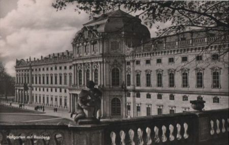Würzburg - Hofgarten mit Residenz - 1956 Würzburg - Hofgarten mit Residenz - 1956