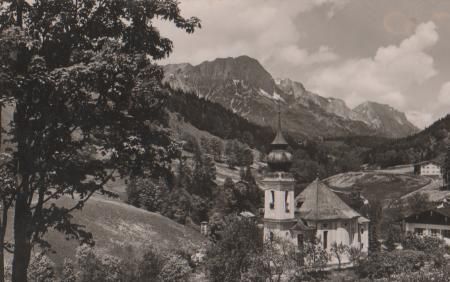 Berchtesgaden - Maria Gern mit Untersberg - ca. 1955 Berchtesgaden - Maria Gern mit Untersberg - ca. 1955