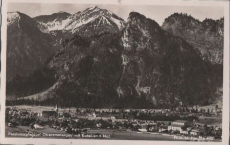 Oberammergau - mit Kofel und Not - ca. 1955 Oberammergau - mit Kofel und Not - ca. 1955