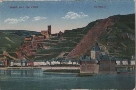 Kaub - mit Pfalz und Gutenfels - ca. 1920 Kaub - mit Pfalz und Gutenfels - ca. 1920