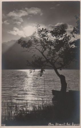 Schweiz - Spiez - Am Strand - ca. 1950 Schweiz - Spiez - Am Strand - ca. 1950