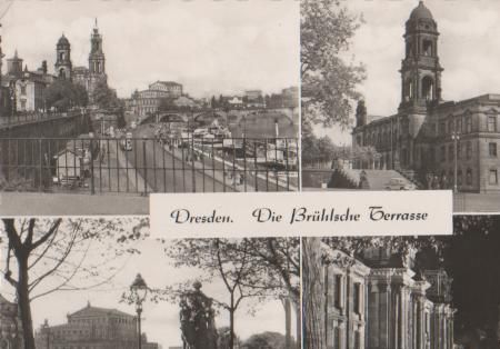 Dresden - Die Brühlsche Terrasse - 1969 Dresden - Die Brühlsche Terrasse - 1969
