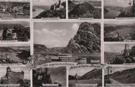 Rhein - u.a. Jugendburg Stahleck - 1955 Rhein - u.a. Jugendburg Stahleck - 1955