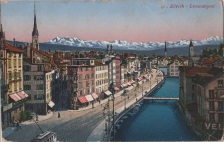 Schweiz - Zürich - Limmatquai - ca. 1920 Schweiz - Zürich - Limmatquai - ca. 1920