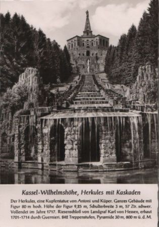 Kassel-Wilhelmshöhe - Herkules mit Kaskaden - ca. 1960 Kassel-Wilhelmshöhe - Herkules mit Kaskaden - ca. 1960