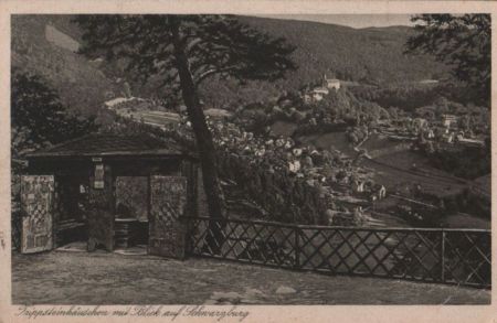 Schwarzburg - vom Trippsteinhäuschen - ca. 1930 Schwarzburg - vom Trippsteinhäuschen - ca. 1930