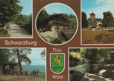 Schwarzburg - u.a. Blick zum Schloß - ca. 1985 Schwarzburg - u.a. Blick zum Schloß - ca. 1985