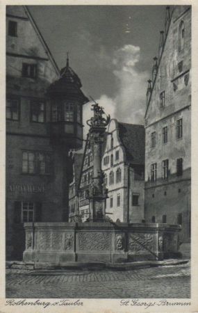 Rothenburg - St. Georgs-Brunnen - 1938 Rothenburg - St. Georgs-Brunnen - 1938