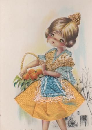 Mädchen mit echt aufgeklebtem Rock - 1978 Mädchen mit echt aufgeklebtem Rock - 1978