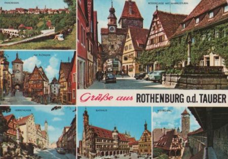 Rothenburg - u.a. Rödergasse mit Markusturm - ca. 1975 Rothenburg - u.a. Rödergasse mit Markusturm - ca. 1975