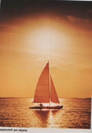 Segelschiff am Abend - ca. 1980 Segelschiff am Abend - ca. 1980