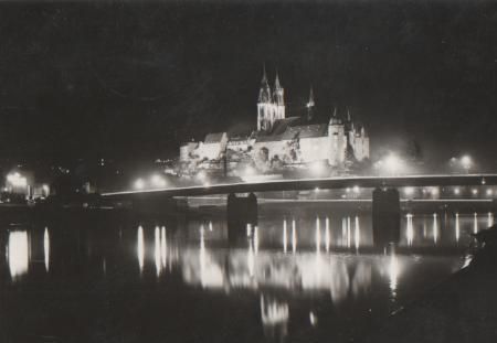 Meißen - Albrechtsburg und Dom nachts - 1987 Meißen - Albrechtsburg und Dom nachts - 1987