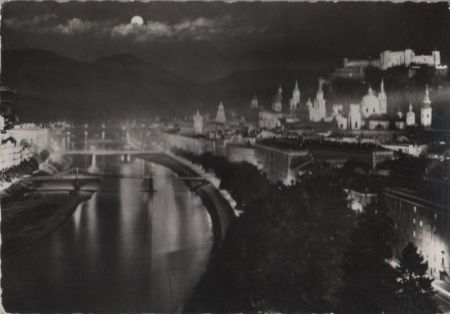 Österreich - Salzburg - bei Nacht - 1960 Österreich - Salzburg - bei Nacht - 1960