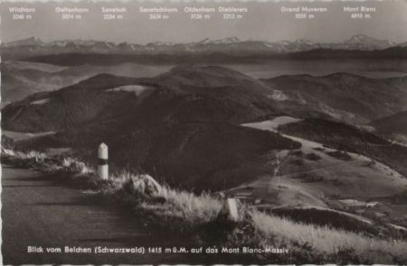 Belchen - Blick auf das Mont Blanc-Massiv - ca. 1960 Belchen - Blick auf das Mont Blanc-Massiv - ca. 1960