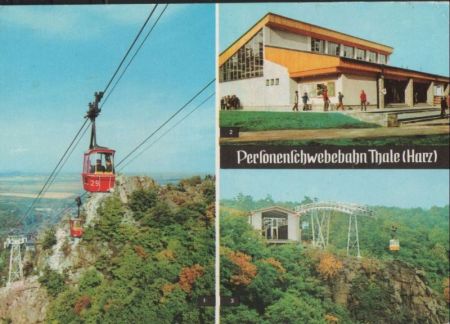 Thale - Personenschwebebahn, u.a. Bergstation - 1980 Thale - Personenschwebebahn, u.a. Bergstation - 1980