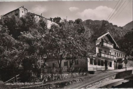 Marquartstein - Cafe Schloßberg mit Burg - ca. 1960 Marquartstein - Cafe Schloßberg mit Burg - ca. 1960