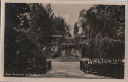 Riesa - Freitreppe im Stadtpark - 1955 Riesa - Freitreppe im Stadtpark - 1955
