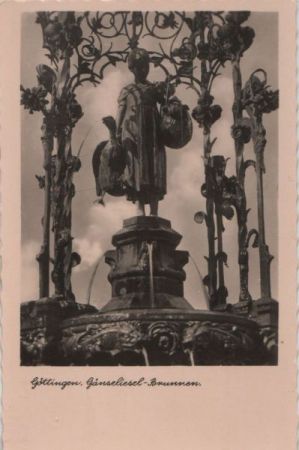 Göttingen - Gänseliesel-Brunnen - ca. 1955 Göttingen - Gänseliesel-Brunnen - ca. 1955
