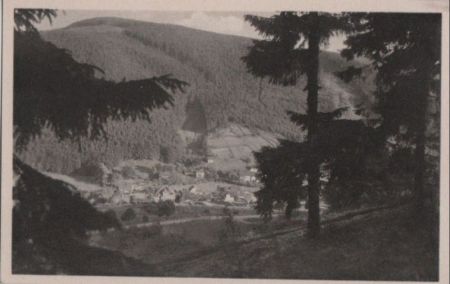 Ilmenau-Manebach - vom Schöffenhausweg gesehen - ca. 1955 Ilmenau-Manebach - vom Schöffenhausweg gesehen - ca. 1955