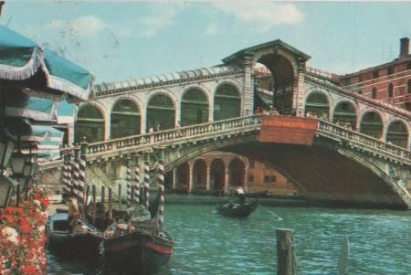 Italien - Venedig - Rialtobrücke - 1968 Italien - Venedig - Rialtobrücke - 1968