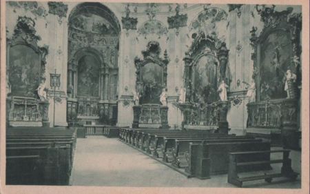 Kloster Ettal - innen - ca. 1950 Kloster Ettal - innen - ca. 1950