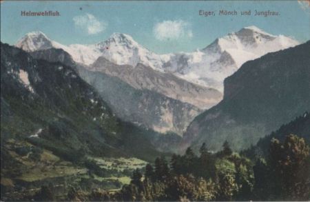 Schweiz - Eiger - mit Mönch und Jungfrau - ca. 1925 Schweiz - Eiger - mit Mönch und Jungfrau - ca. 1925