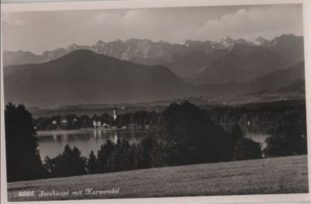 Seeshaupt - mit Karwendel - ca. 1950 Seeshaupt - mit Karwendel - ca. 1950