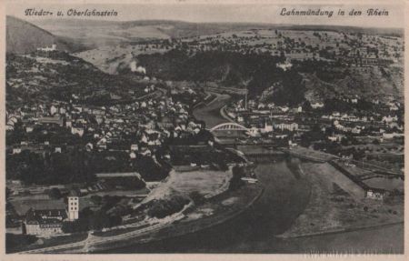 Lahnstein-Niederlahnstein - Oberlahnstein - Lahnmündung - 1930 Lahnstein-Niederlahnstein - Oberlahnstein - Lahnmündung - 1930