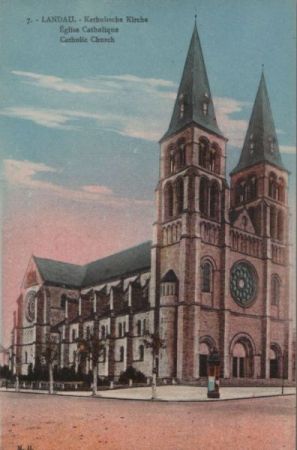 Landau - Katholische Kirche - ca. 1925 Landau - Katholische Kirche - ca. 1925